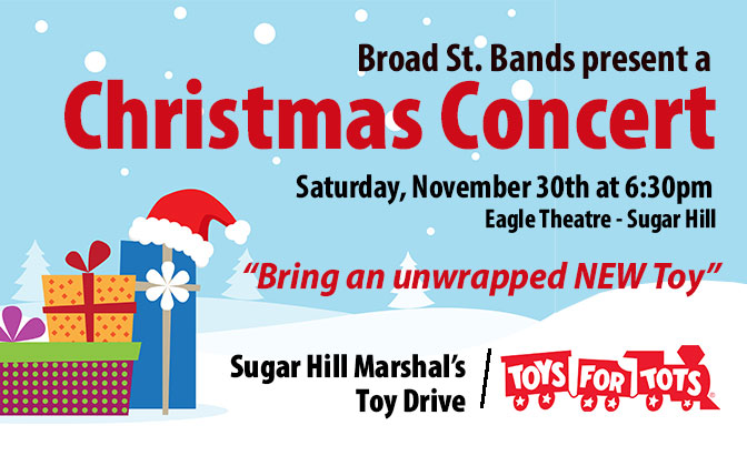 FREE Community Christmas "Toys for Tots" benefit concert 2024